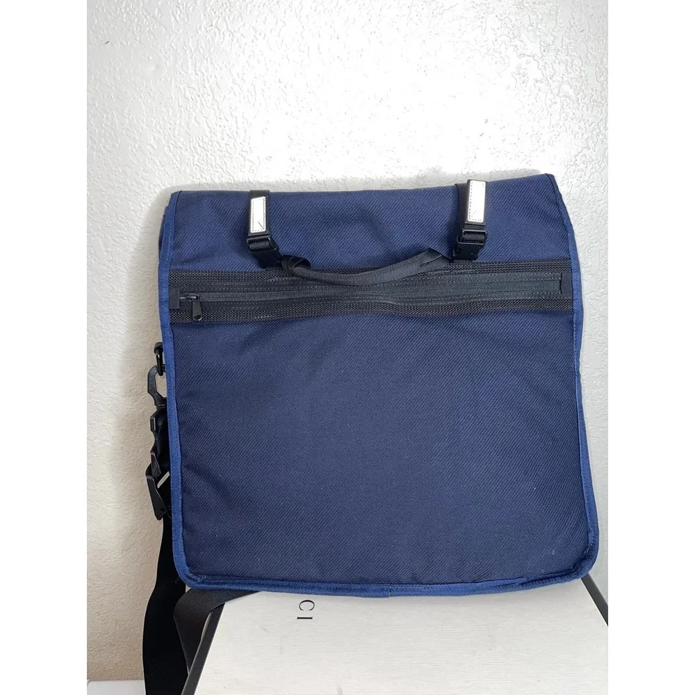 Timbuk2 Handmade San Francisco Messenger Bag Handbag Blue Brown Multi Pocket